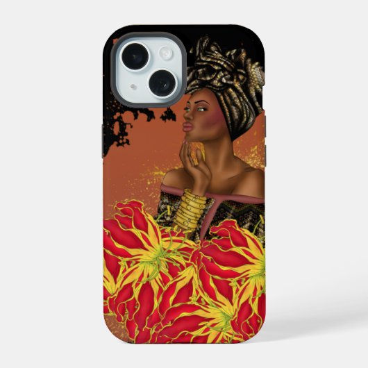 Afrikaanse vrouw iPhone / iPad hoesje 15 Case (Achterkant)