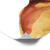 Afrikaanse vrouw. Kunstwerk voor waterverf, schild Poster (Hoek)