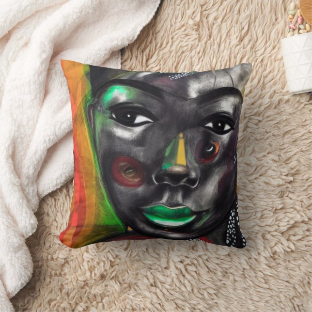 Afrikaanse vrouw kussen (Deken)