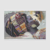 Afrikaanse vrouw landelijke instelling warme ontko tissuepapier (Voorkant)