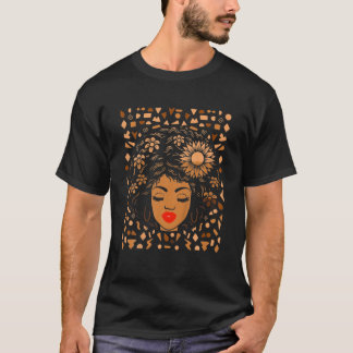 Afrikaanse vrouw melanin zwarte geschiedenis maand t-shirt
