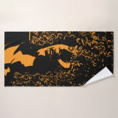 Afrikaanse  vrouw met afro-haarstijlportret badhanddoek (Badhanddoek)