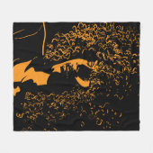 Afrikaanse  vrouw met afro-haarstijlportret fleece deken (Voorkant (Horizontaal))