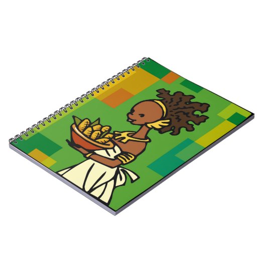 Afrikaanse vrouw met kom van Korn Notitieboek (Linkerzijde)