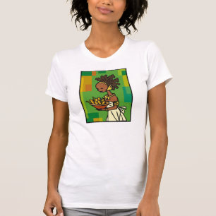 Afrikaanse vrouw met kom van Korn T-shirt