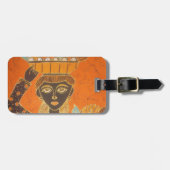 Afrikaanse vrouw met mand art print bagagelabel (Voorkant horizontaal)