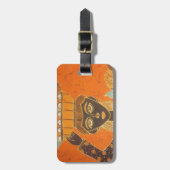 Afrikaanse vrouw met mand art print bagagelabel (Voorkant verticaal)