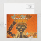 Afrikaanse vrouw met mand art print briefkaart (Voorkant / Achterkant)