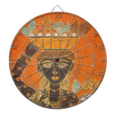 Afrikaanse vrouw met mand art print dartbord (Voorkant)