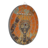Afrikaanse vrouw met mand art print dartbord (Voorkant Links)