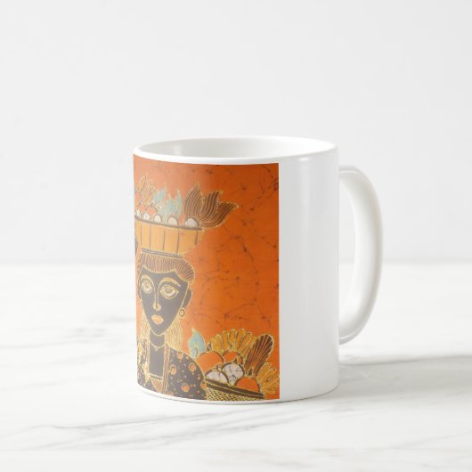Afrikaanse vrouw met mand art print koffiemok (Voorkant rechts)