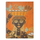 Afrikaanse vrouw met mand art print notitieboek (Voorkant)