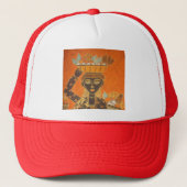 Afrikaanse vrouw met mand art print trucker pet (Voorkant)