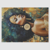 Afrikaanse vrouw met oorbellen Decoupage Tissue Pa Tissuepapier (Voorkant)