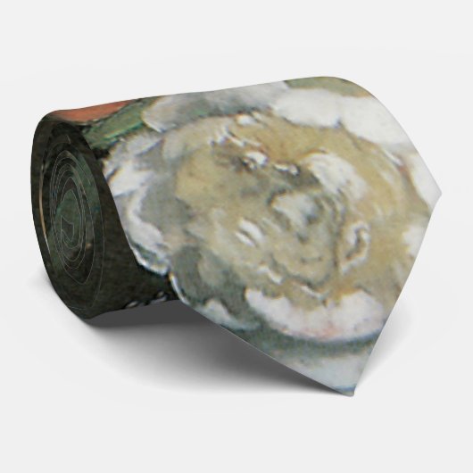 Afrikaanse vrouw met pioenrozen van Frederic Bazil Stropdas (Opgerold)