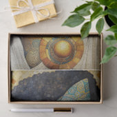 Afrikaanse Vrouw met Riem Decoupage Weefseldocumen Tissuepapier (Geschenk)