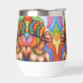 Afrikaanse vrouw met was traditionele stof (Links)