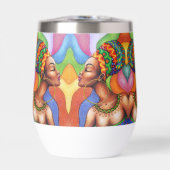 Afrikaanse vrouw met was traditionele stof (Voorkant)