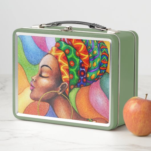 Afrikaanse vrouw met was traditionele stof (In situ)