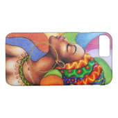 Afrikaanse vrouw met was traditionele stof Case-Mate iPhone case (Achterkant (Horizontaal))