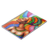 Afrikaanse vrouw met was traditionele stof notitieboek (Linkerzijde)