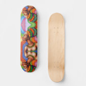 Afrikaanse vrouw met was traditionele stof persoonlijk skateboard (Voorkant)