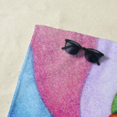 Afrikaanse vrouw met was traditionele stof strandlaken (In situ)