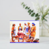 AFRIKAANSE VROUW MOJISOLA A GBADAMOSI BRIEFKAART (Staand voorkant)