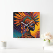 Afrikaanse vrouw Muur Klok (Huis)