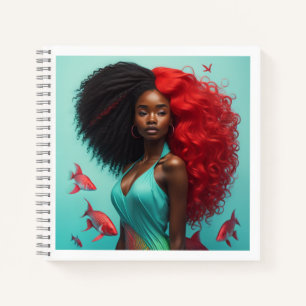 Afrikaanse vrouw notitieboek