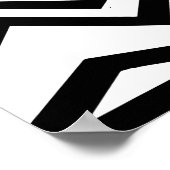 afrikaanse vrouw oerwoud abstracte zwarte inkt kun poster (Hoek)