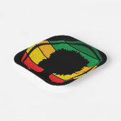 afrikaanse vrouw papieren Borden | Rood geel & gro Bordje (Gebogen)