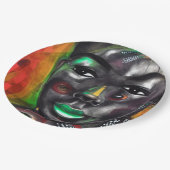 Afrikaanse vrouw papieren bordje (Gekanteld)