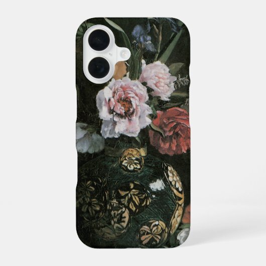Afrikaanse vrouw Pioenrozen door Frederic Bazille, iPhone 16 Hoesje (Achterkant)