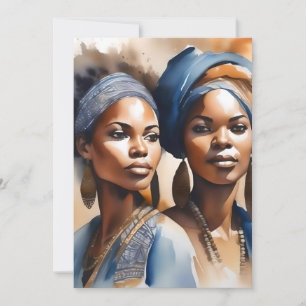 Afrikaanse vrouw Portret A Feestdagenkaart