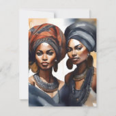 Afrikaanse vrouw Portret D Feestdagenkaart (Voorkant)