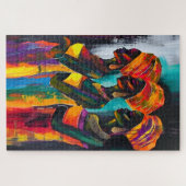 Afrikaanse vrouw puzzel (Horizontaal)