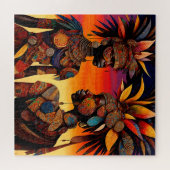 Afrikaanse Vrouw Puzzle Legpuzzel (Horizontaal)