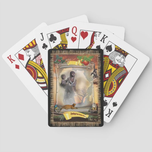 Afrikaanse vrouw speelkaarten (Achterkant)