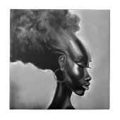  afrikaanse vrouw Tegel Tegeltje (Voorkant)