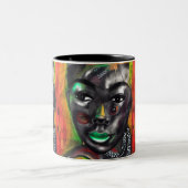 Afrikaanse vrouw tweekleurige koffiemok (Center)