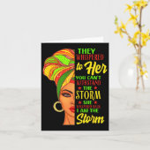 Afrikaanse vrouw uit de Junetetiende zwarte geschi Kaart (Gele Bloem)