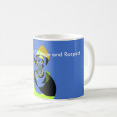 Afrikaanse vrouw Vector Design Art Print Koffiemok (Voorkant rechts)