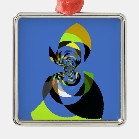 Afrikaanse vrouw Vector Design Art Print Metalen Ornament (Voorkant)