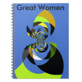 Afrikaanse vrouw Vector Design Art Print Notitieboek (Voorkant)