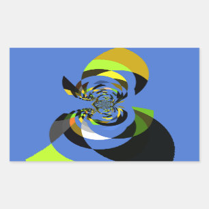 Afrikaanse vrouw Vector Design Art Print Rechthoekige Sticker