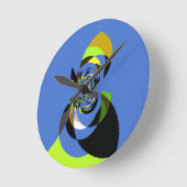 Afrikaanse vrouw Vector Design Art Print Ronde Klok (Hoek)