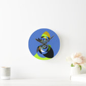 Afrikaanse vrouw Vector Design Art Print Ronde Klok (Huis)