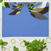 Afrikaanse vrouw Vector Design Art Print Theedoek (Gevouwen)