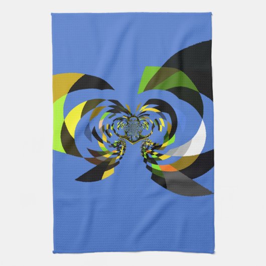 Afrikaanse vrouw Vector Design Art Print Theedoek (Verticaal)